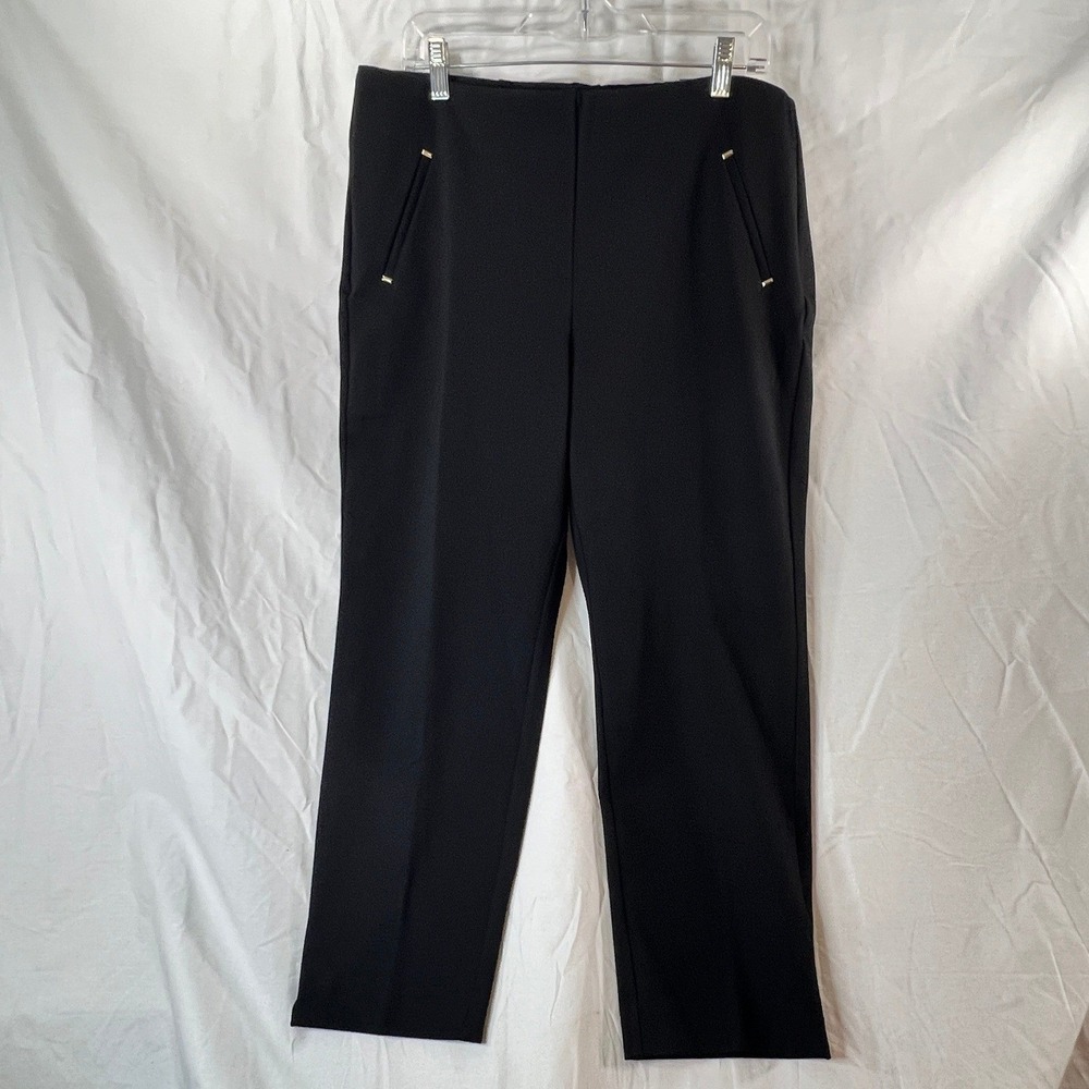 Chico's Black Dress Pants 2.5‎ Petite US 14P Career Workwear Pull-On Slacks